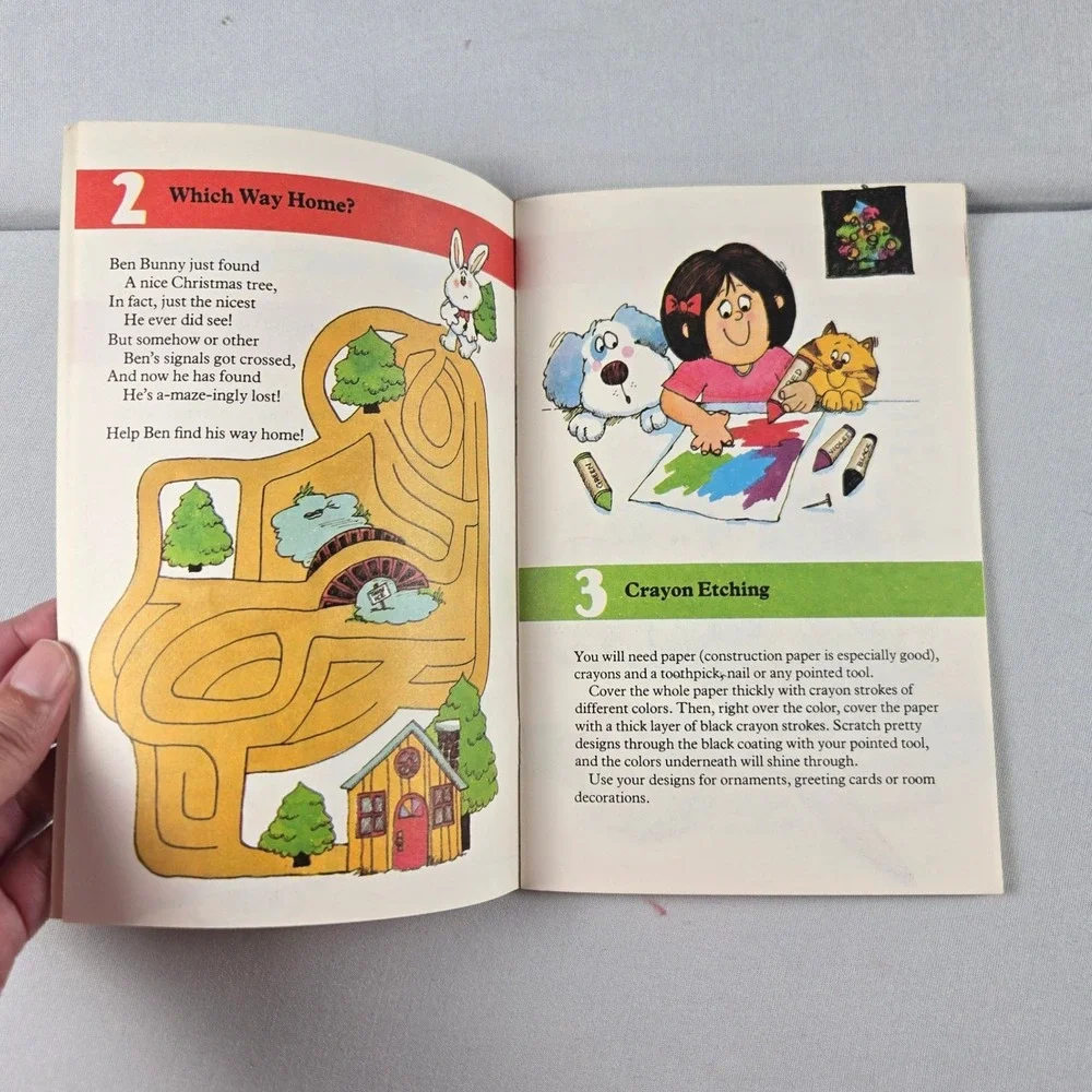 Vintage Hallmark 24 Things to Do Until Christmas Games Puzzles Activity Book